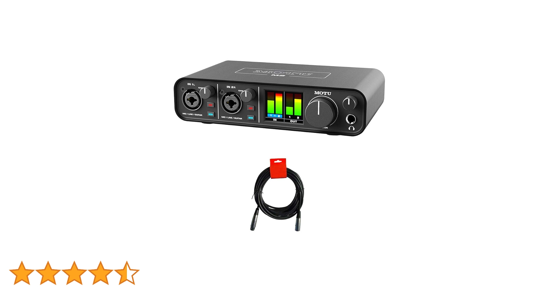 Amazon.co.jp: Motu M2 2x2 USB-C Audio Interface with XLR-XLR Cable